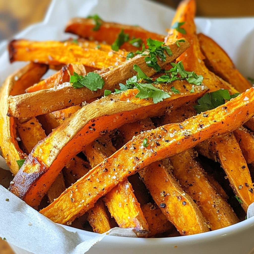 Oven-Baked Quick Side Dish Sweet Potato Fries Delight