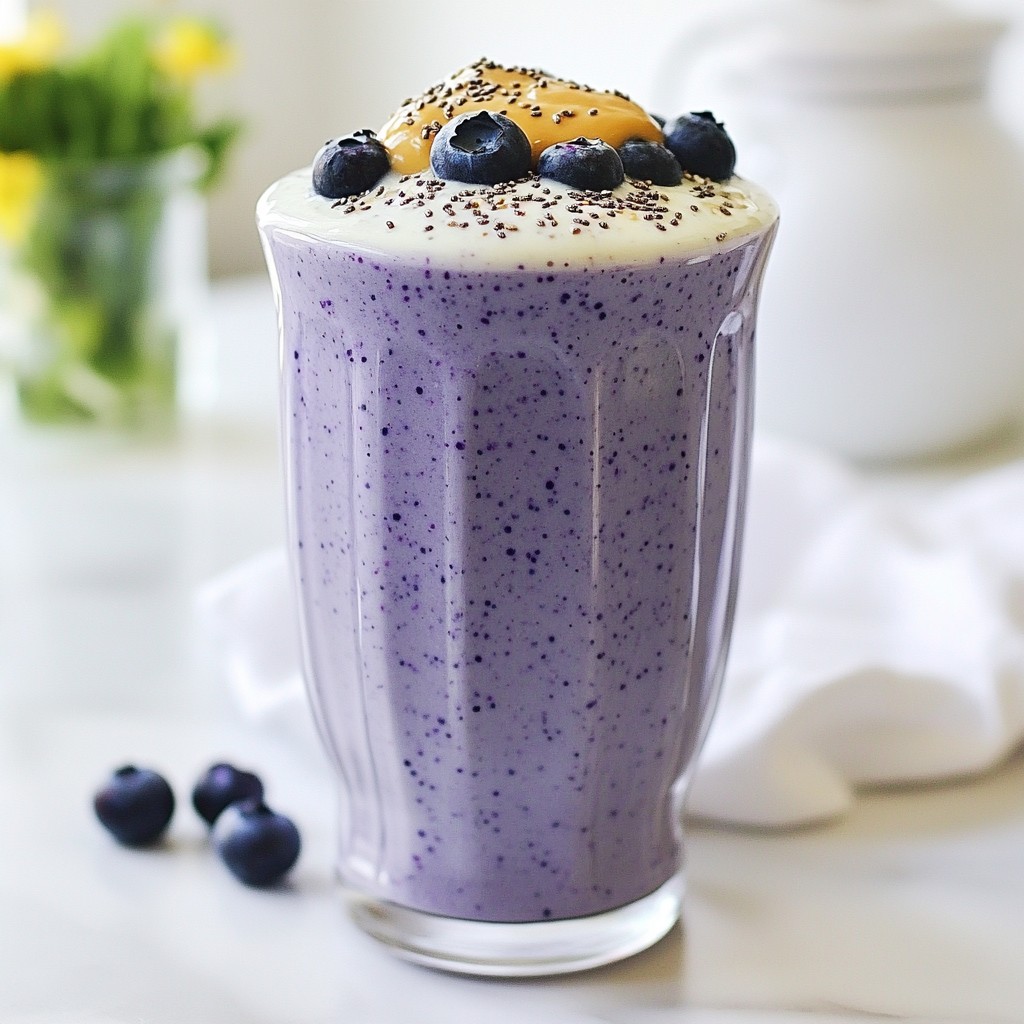 Almond Blueberry Breakfast Smoothie Energizing Start