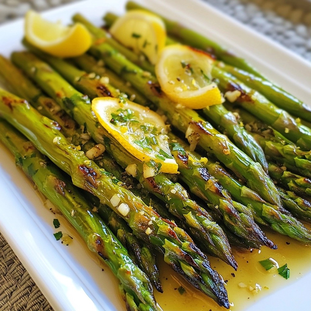 Quick side dish Grilled Garlic Lemon Asparagus Delight