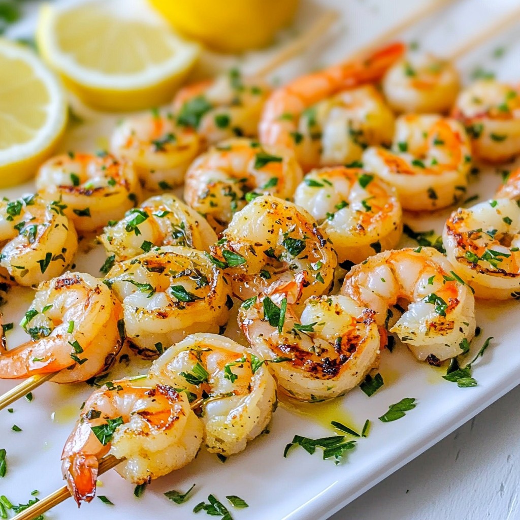 Lemon Herb Grilled Shrimp Skewers Savory Delight