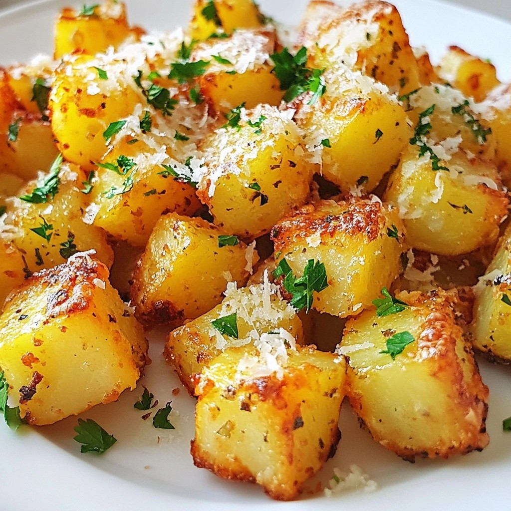 Crispy Side Dish Garlic Parmesan Potato Bites Recipe