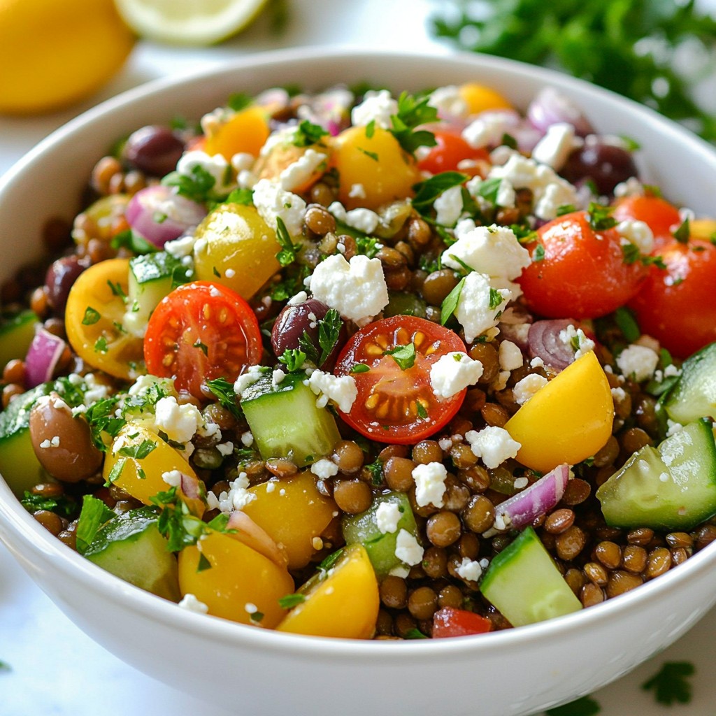 Mediterranean Lentil Salad Fresh and Flavorful Delight