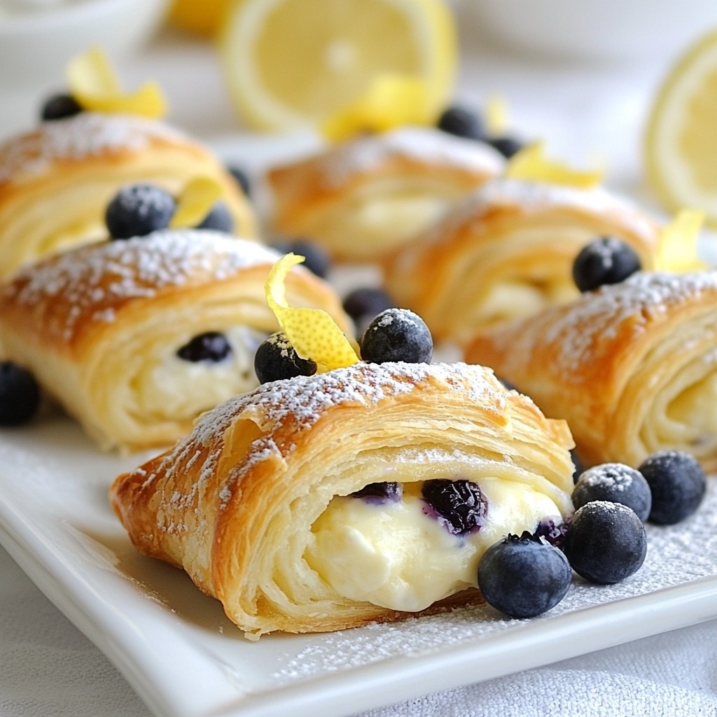 Lemon Blueberry Cheesecake Crescent Rolls Delight