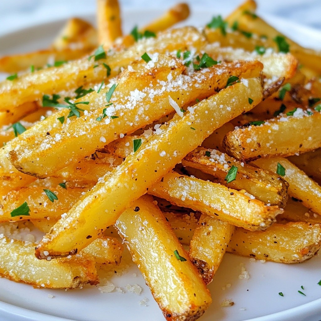 Garlic Parmesan Air Fryer Fries Crispy and Flavorful