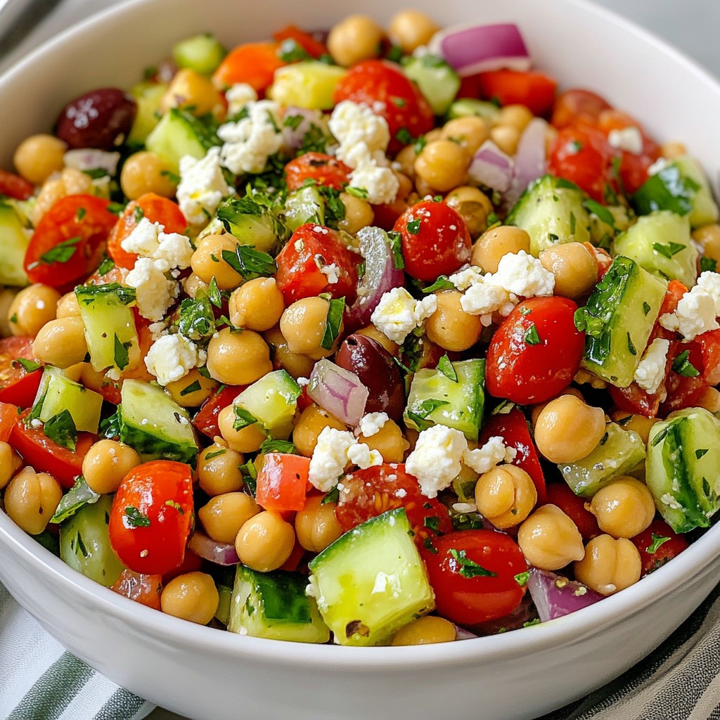 Greek Chickpea Cucumber Salad Fresh and Zesty Delight