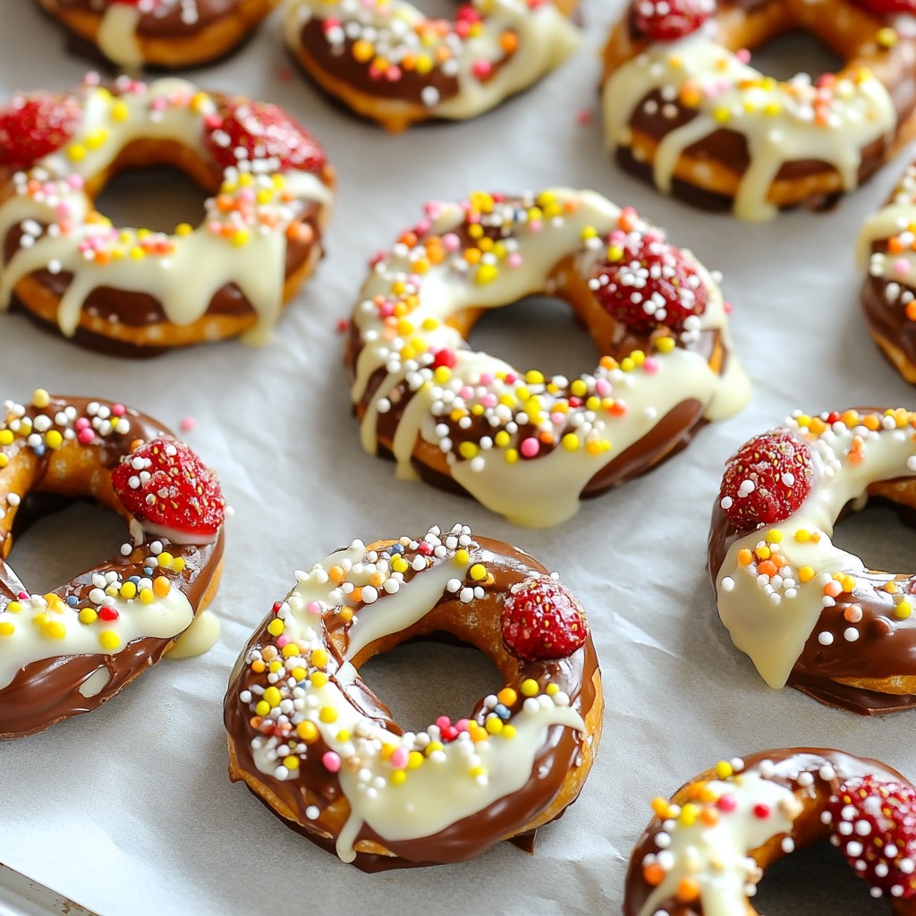 Chocolate Covered Strawberry Pretzels Irresistible Treat