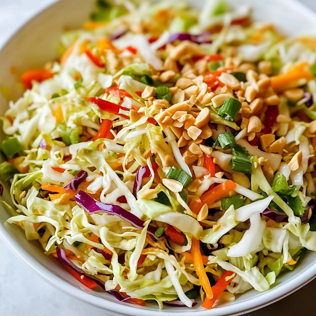 Crunchy Easy Side Dish Asian Cabbage Slaw Recipe