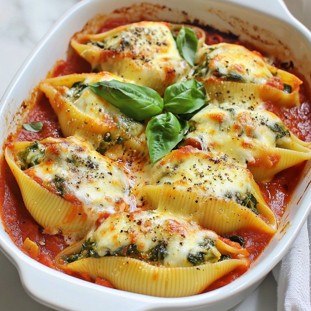 Creamy Spinach Stuffed Shells Flavorful Dinner Dish