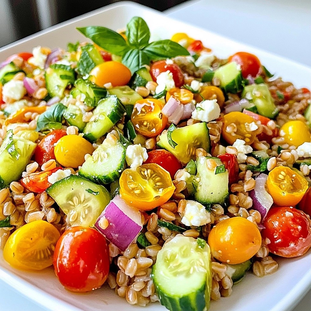 Lemon Basil Easy Side Dish Farro Salad Delight