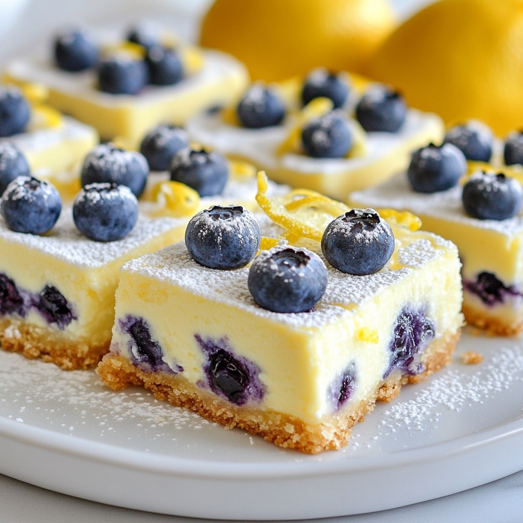Blueberry Lemon Cheesecake Bars Delightful Treat Recipe