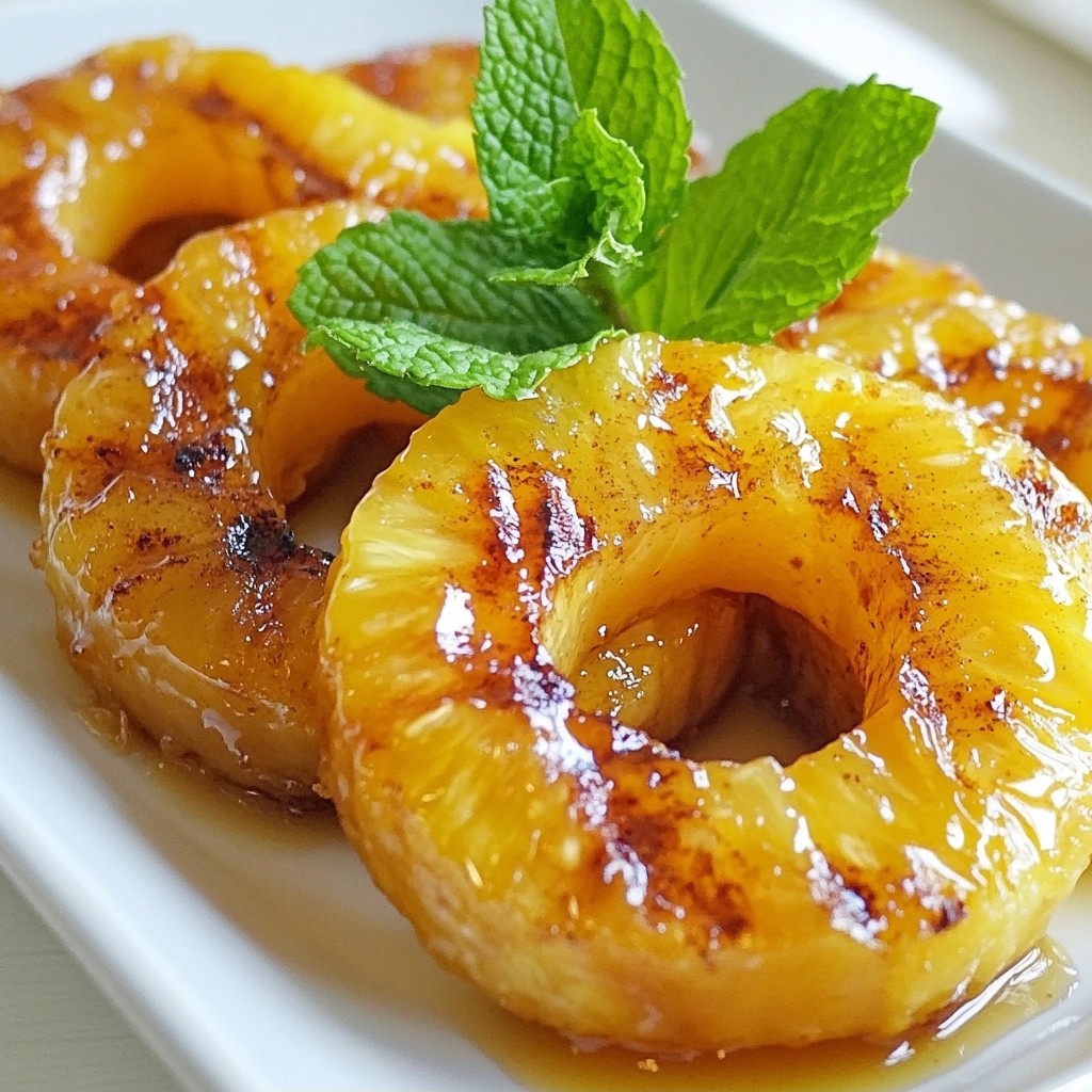 Quick side dish Honey Lime Grilled Pineapple Delight