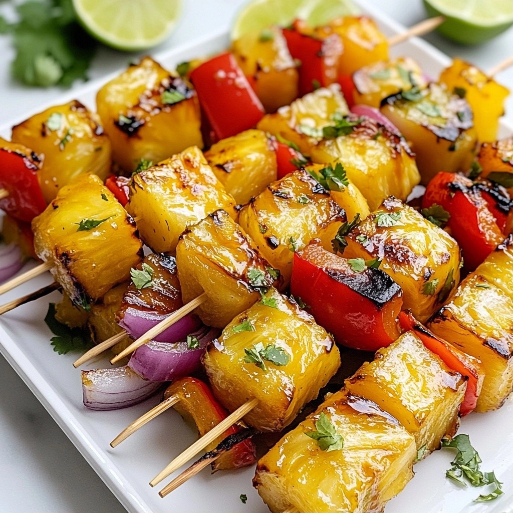 Zesty Quick Side Dish Grilled Pineapple Kabobs Recipe