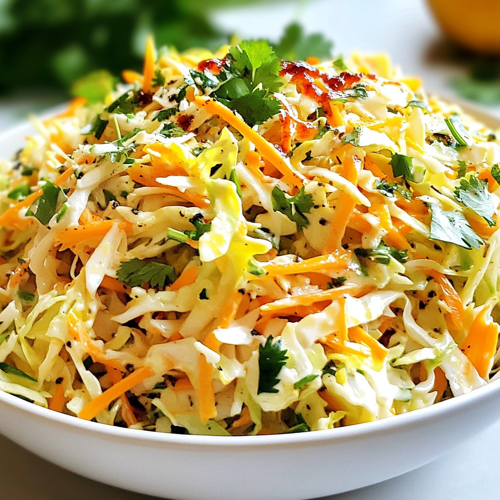 Quick Side Dish Spicy Ranch Coleslaw Easy and Tasty