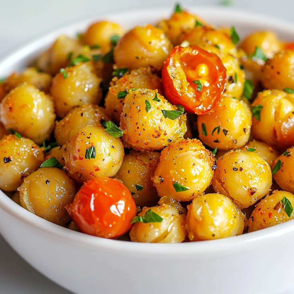 Zesty Lemon Herb Chickpeas Flavorful Simple Snack