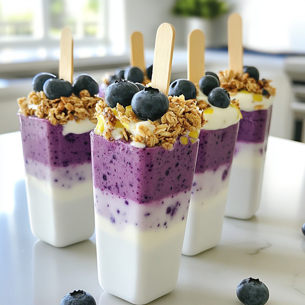 Blueberry Lemon Parfait Pops Irresistible Cool Treat