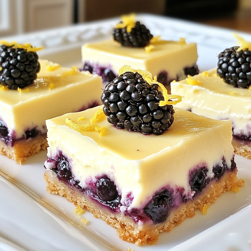 Lemon Blackberry Cheesecake Bars Delightful and Easy
