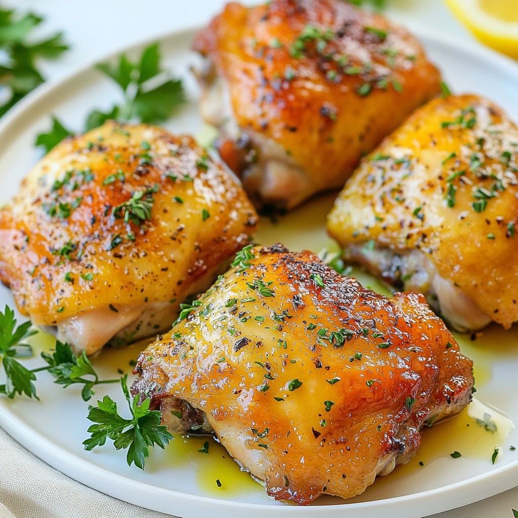 Easy Herb Baked Chicken Thighs Flavorful and Simple
