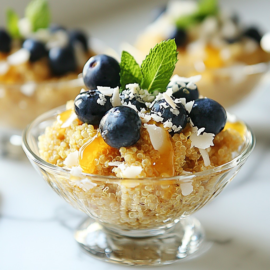 Blueberry Coconut Breakfast Quinoa Healthy Meal Option