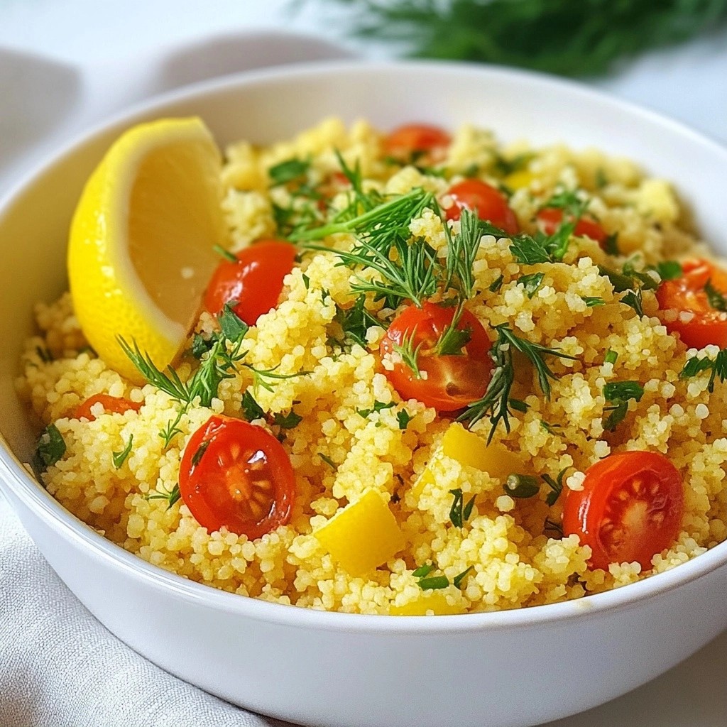 Quick Easy Side Dish Lemon Herb Couscous Delight
