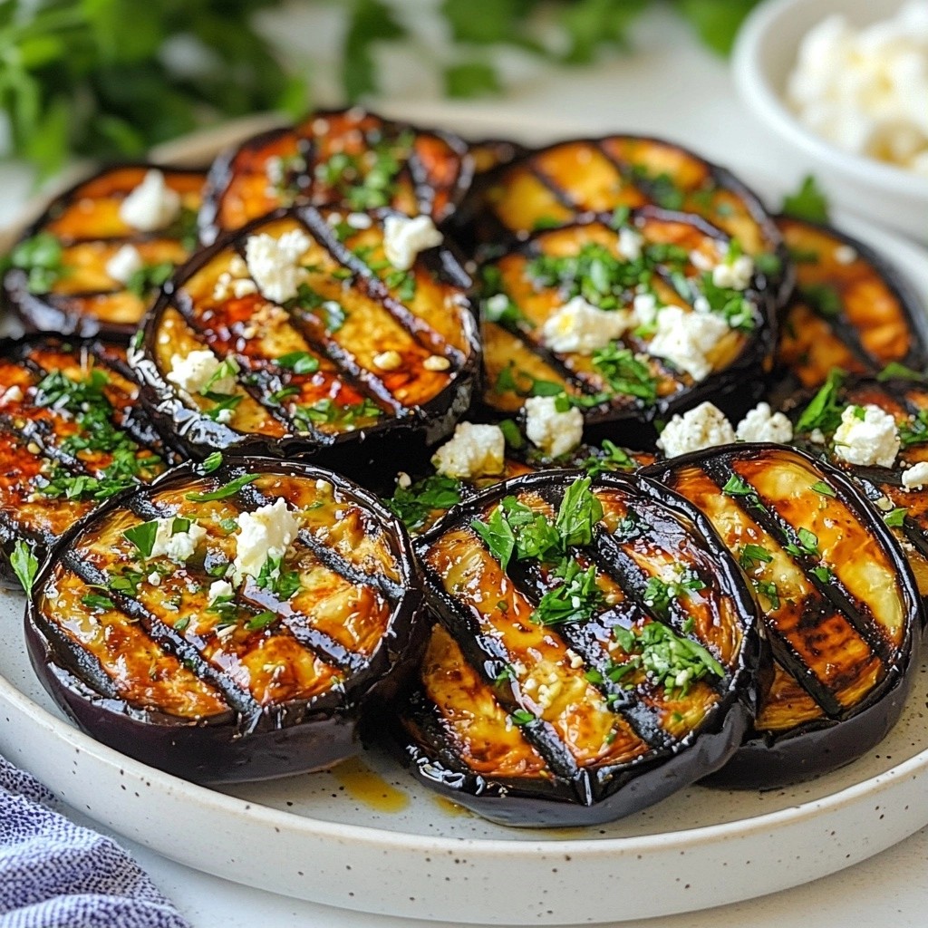 Smoky Easy Side Dish Grilled Eggplant with Herbs Delight