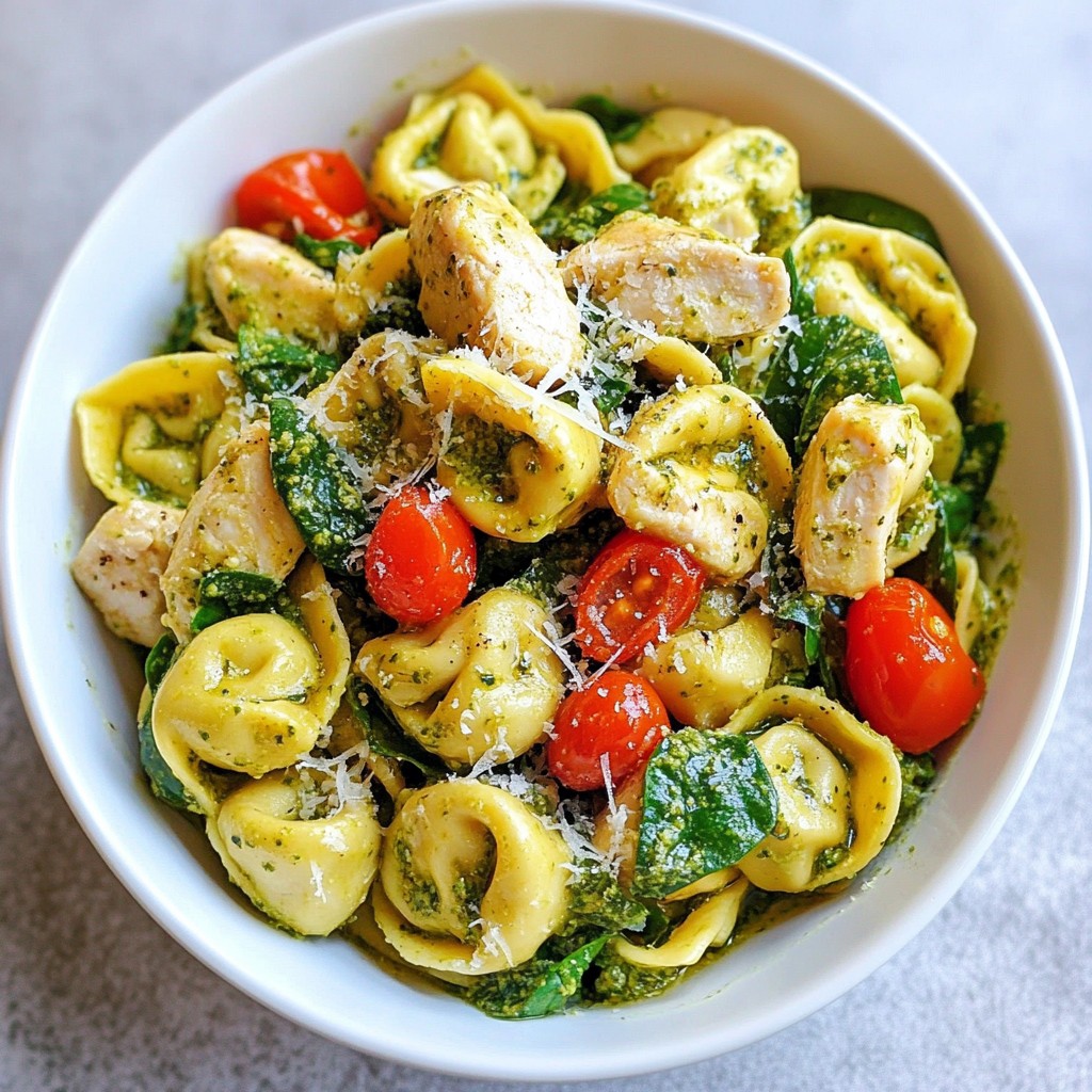 Creamy Chicken Pesto Tortellini Easy Family Meal