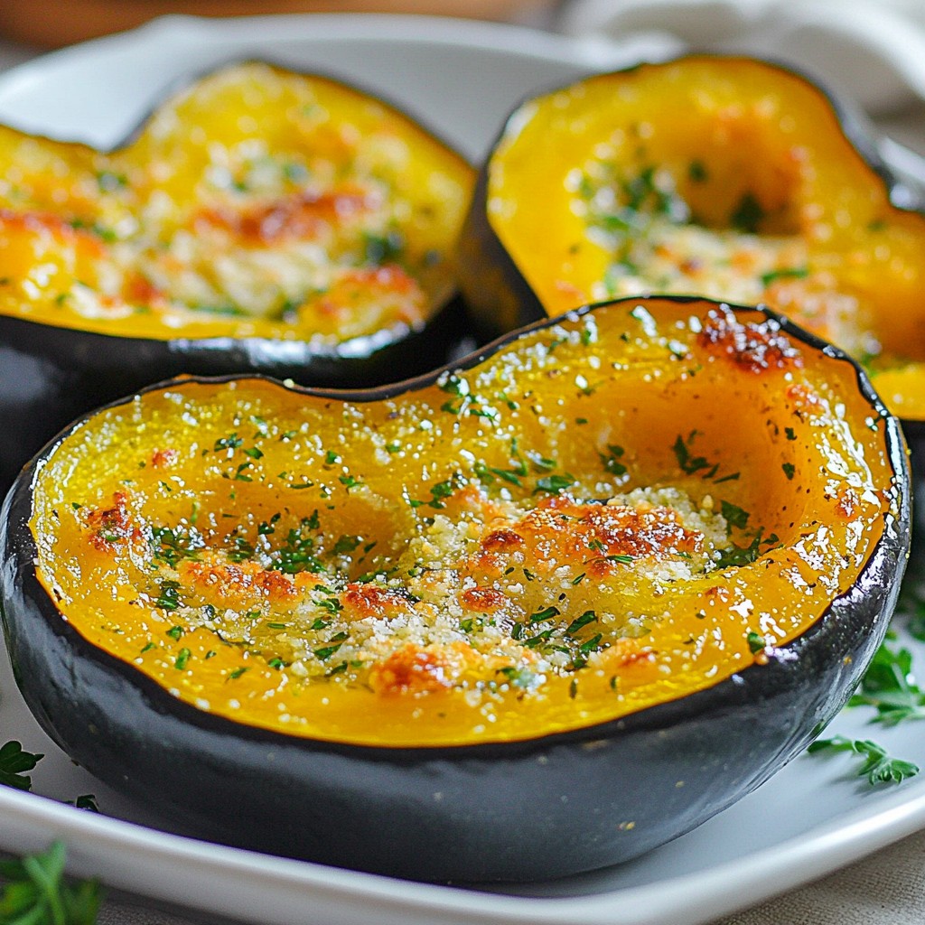 Parmesan Herb Roasted Acorn Squash Flavorful Dish