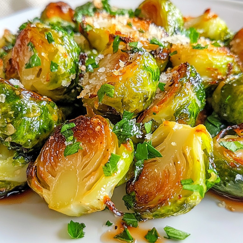 Garlic Parmesan Roasted Brussels Sprouts Crispy Delight
