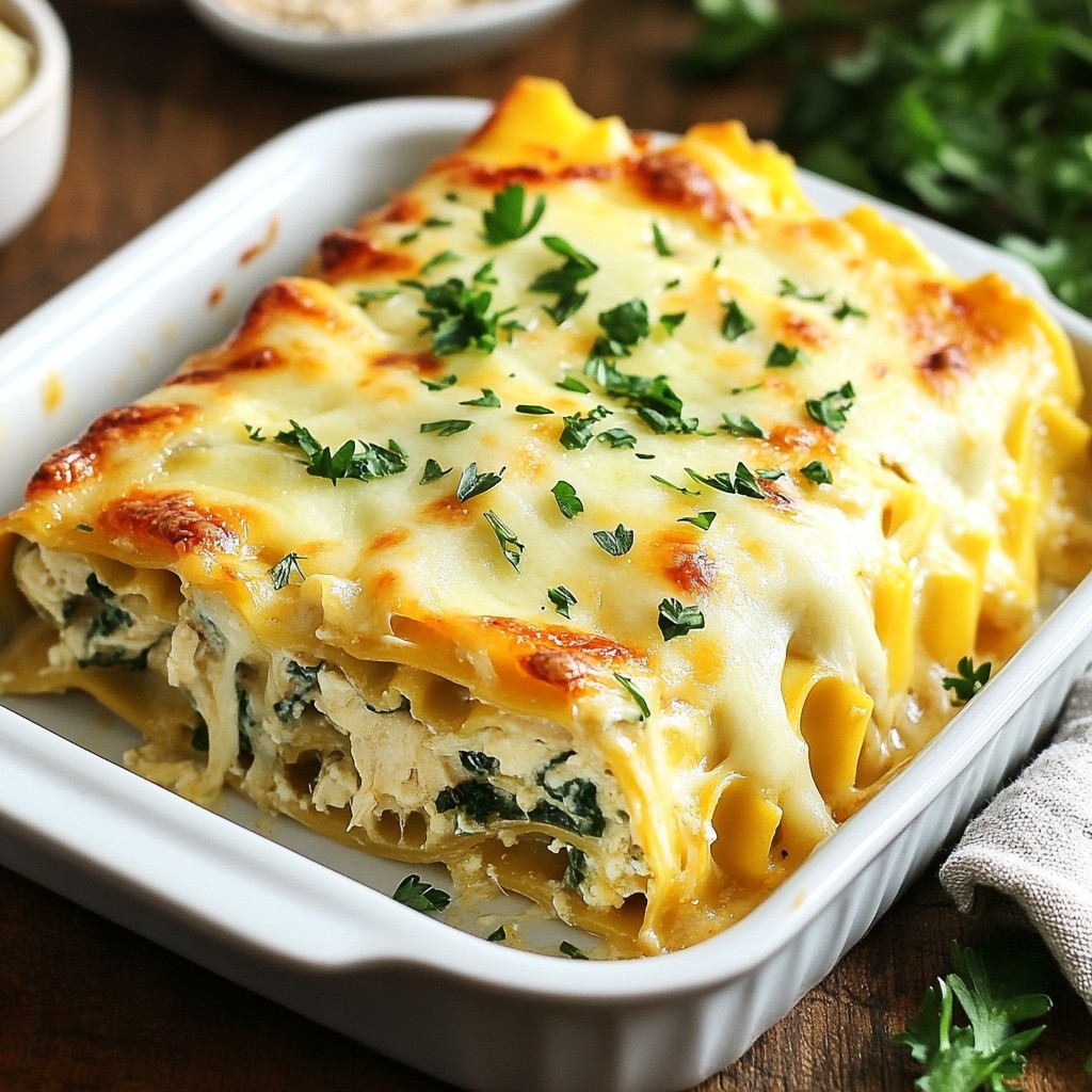 Chicken Alfredo Lasagna Roll Ups Flavorful Comfort Meal