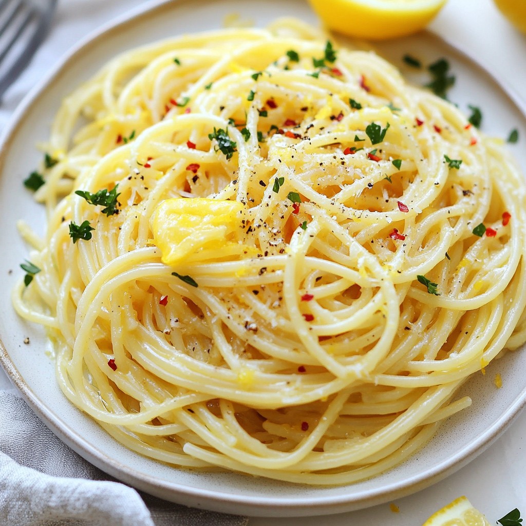 Lemon Garlic Butter Pasta Simple and Flavorful Dish
