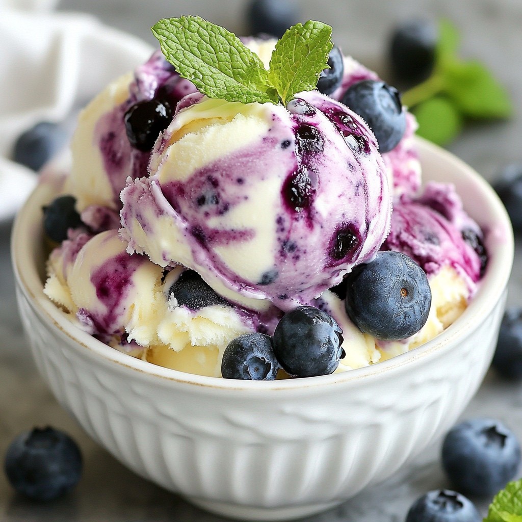 Blueberry Cheesecake Ice Cream Creamy and Dreamy Delight