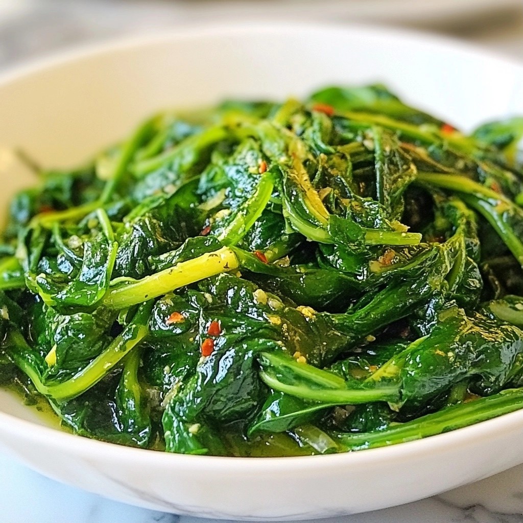Quick Side Dish Garlic Lemon Spinach Delightful Recipe