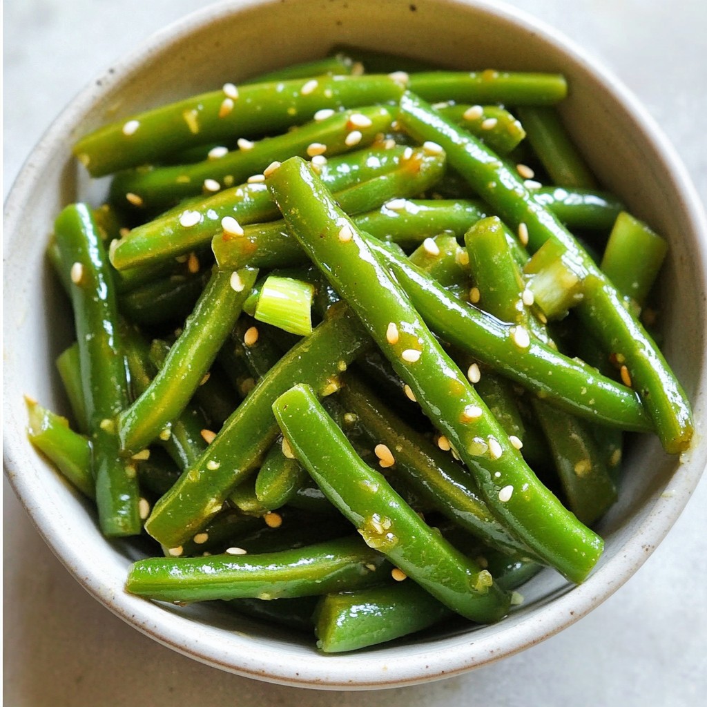 Quick Side Dish Ginger Soy Green Beans Delight