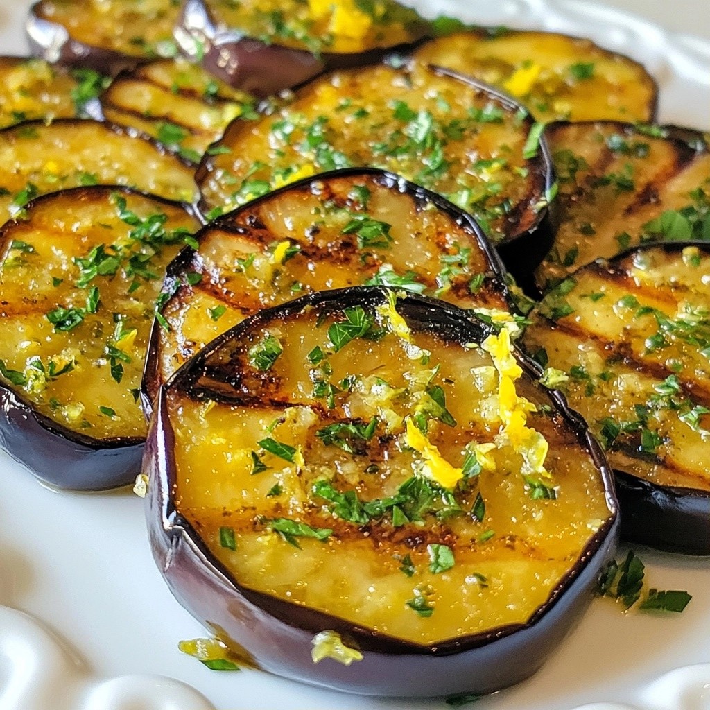 Zesty Quick Side Dish Grilled Lemon Herb Eggplant
