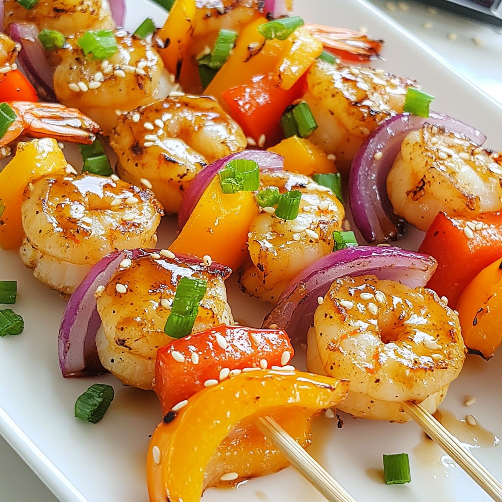 Honey Garlic Glazed Shrimp Kebabs Tasty and Quick Meal