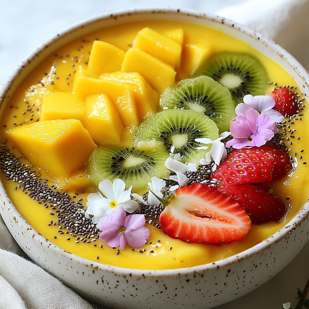 Mango Coconut Smoothie Bowl Refreshing and Easy Recipe