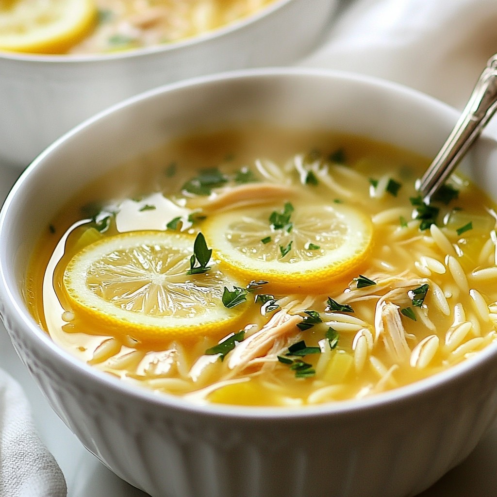 Greek Lemon Orzo Chicken Soup Flavorful Comfort Dish