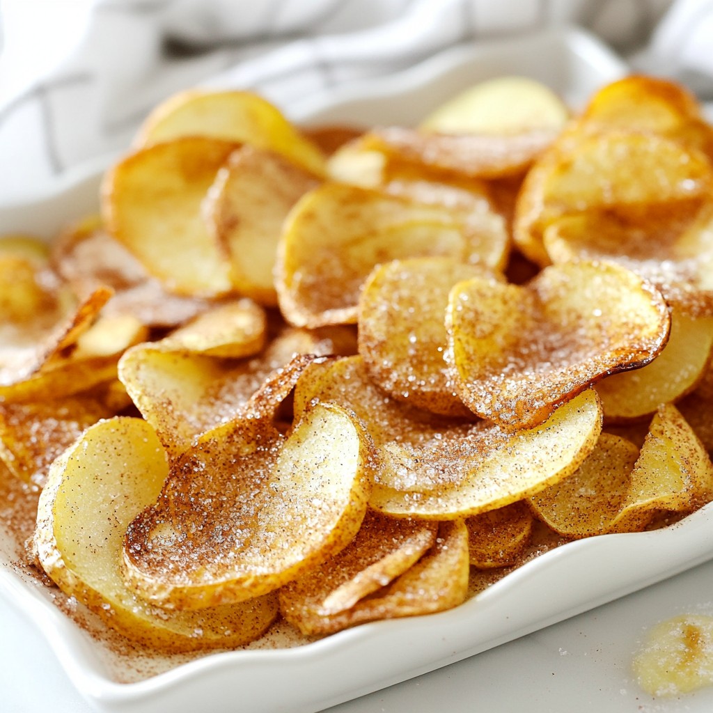 Cinnamon Sugar Apple Chips Crunchy and Sweet Snack