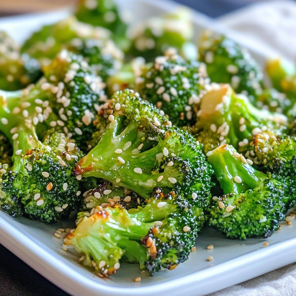 Quick side dish Roasted Sesame Broccoli Delight