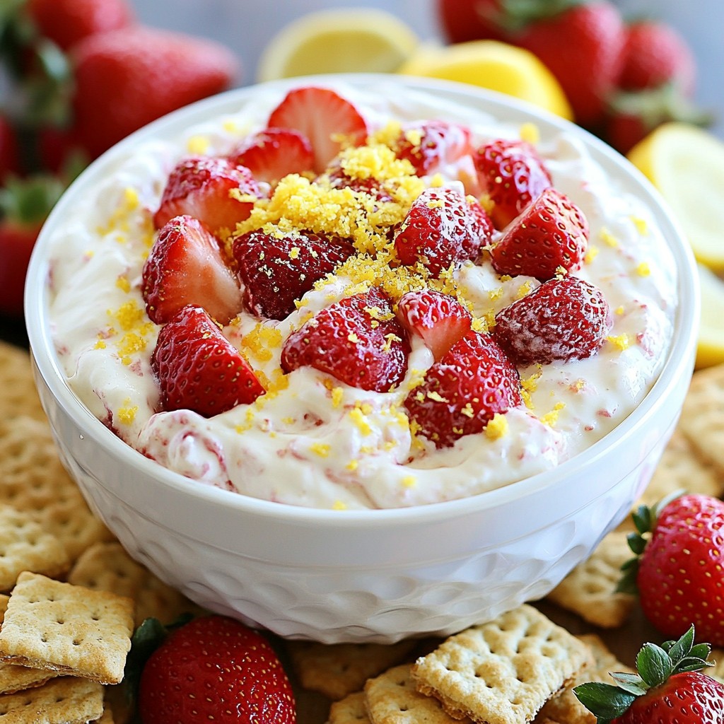 Strawberry Lemon Cheesecake Dip Easy and Delicious Treat