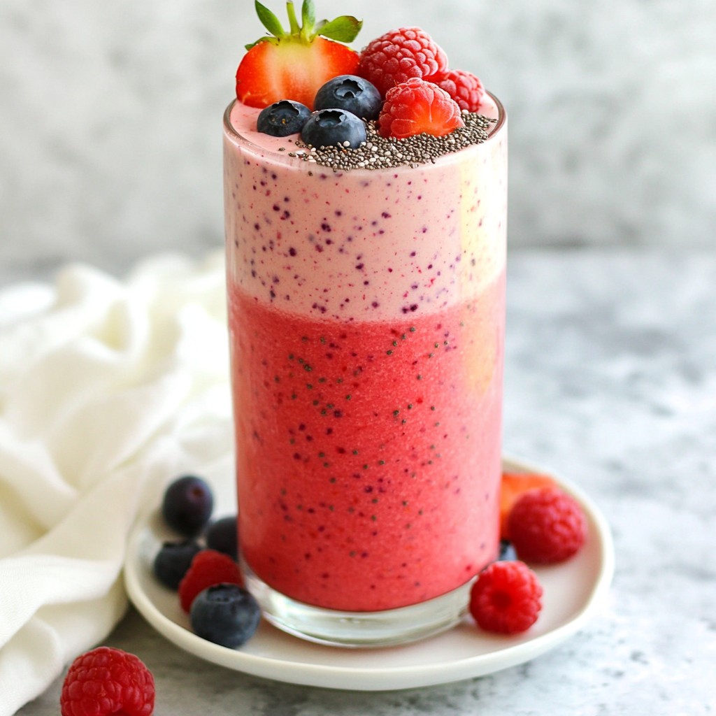 Triple Berry Smoothie Refreshing and Healthy Treat