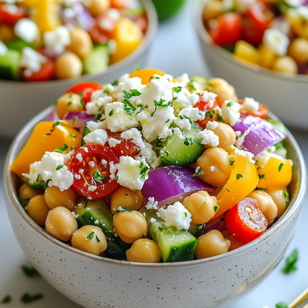 Simple Greek Chickpea Salad Bowls for Quick Meals