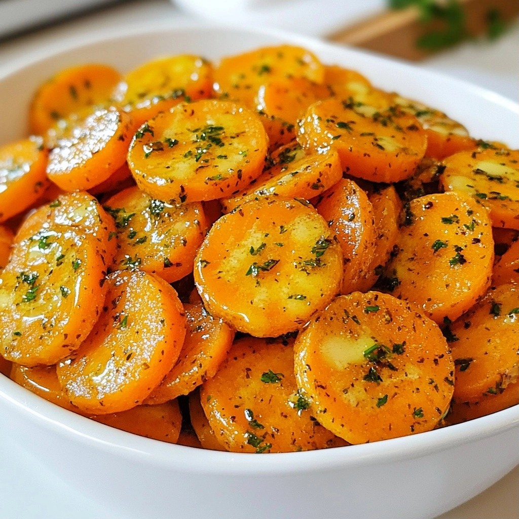 Savory Easy Side Dish Herb Butter Carrot Coins Delight