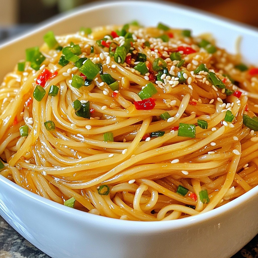 Spicy Garlic Sesame Noodles Savory and Satisfying Dish