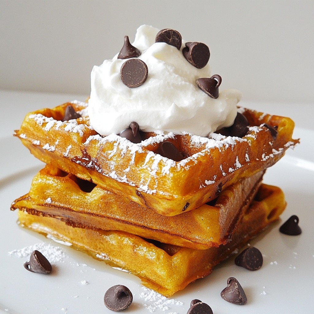 Chocolate Chip Pumpkin Waffles Irresistible Flavor Treat
