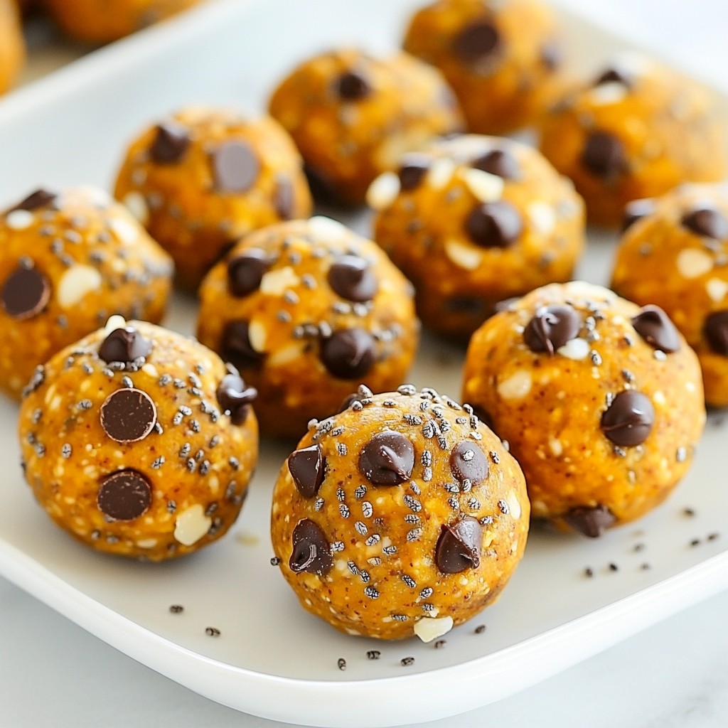 Pumpkin Chocolate Chip Energy Balls Healthy Snack Option