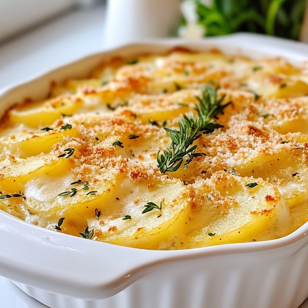 Savory Easy Side Dish Herbed Potato Gratin Recipe