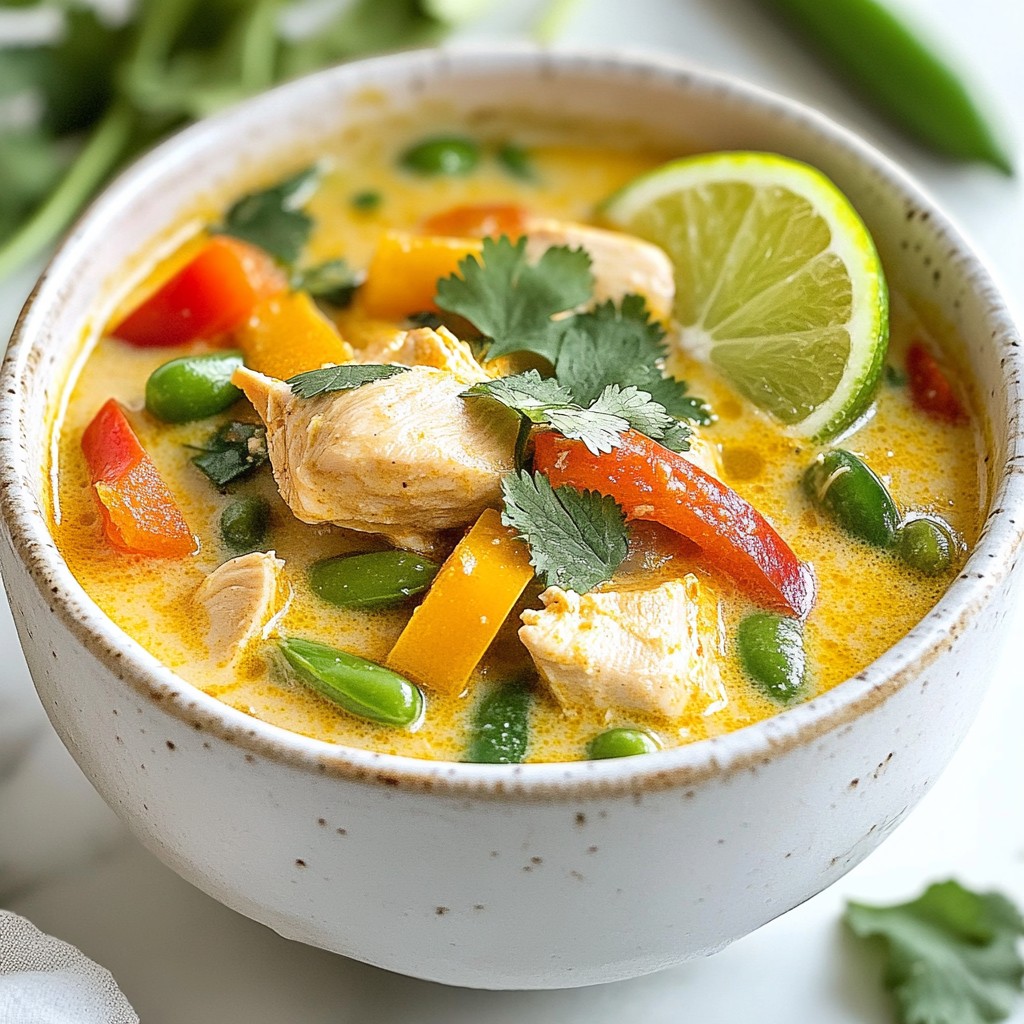 Thai Coconut Lime Chicken Soup Flavorful and Comforting