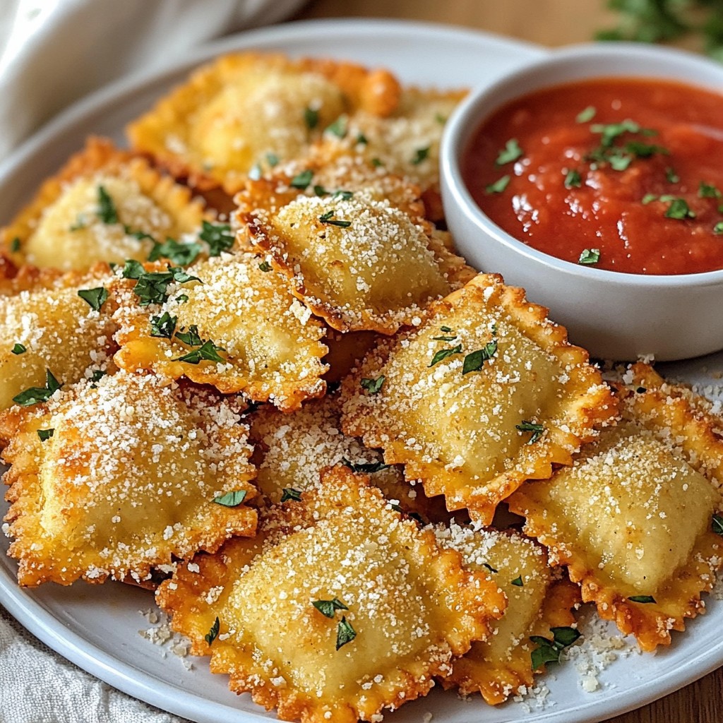 Parmesan Herb Air Fryer Ravioli Crispy Delight