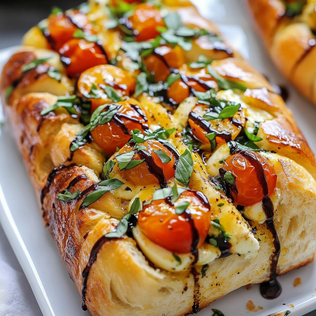 Caprese Stuffed Garlic Bread Irresistibly Tasty Treat