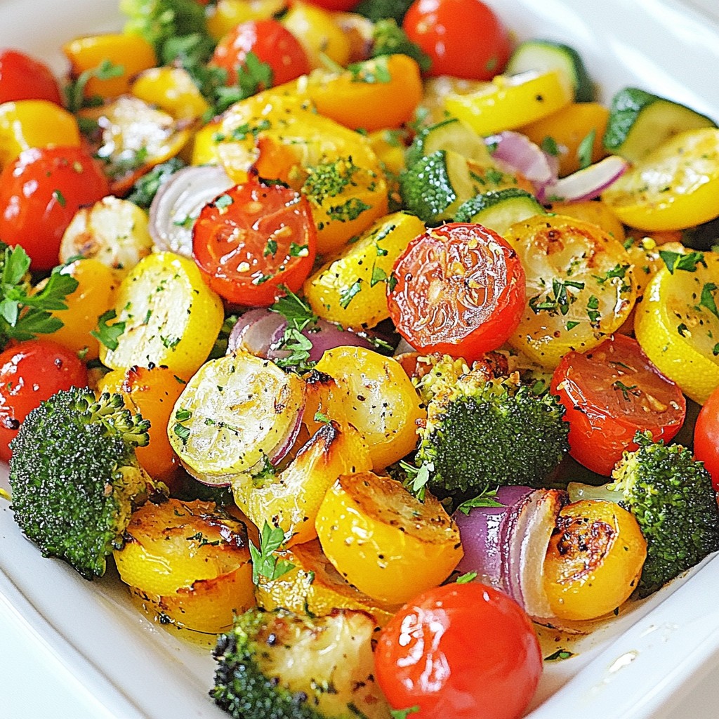 Lemon Herb Roasted Vegetable Medley Simple and Tasty